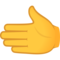 Leftwards Hand emoji on Emojione